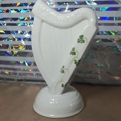 Buy Donegal China By Belleek Irish Porcelain Shamrock White Harp 18 Cm Tall • 29.99£