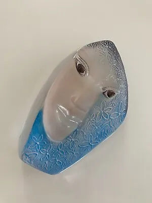 Buy Mats Jonasson Masq Collection Fleur Blue 65121 Crystal Art Glass Sculpture • 179£