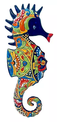 Buy Talavera Seahorse Wall Fish Folk Art Mexican Pottery 24   Large Nautical Figure • 109.10£