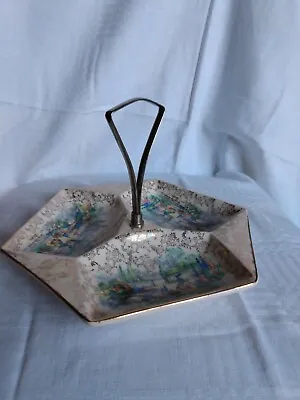 Buy Vintage Sandland Ware Divided Hors D'oeuvres Bowl In An Olde World Garden  • 6.50£