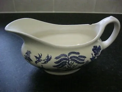 Buy English Ironstone Tableware Blue And White Old Willow Pattern Gravy Boat • 4.19£