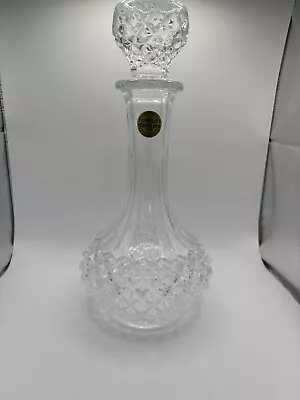 Buy Beautiful Vintage Crystal Cut Glass Decanter With Stopper • 10£