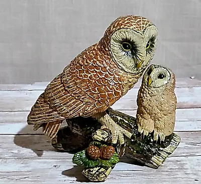 Buy A.M Cooper Ex Royal Doulton Artist Large Porcelain Barn Owl & Chick Figurine Vgc • 29.99£