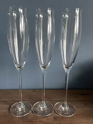 Buy Dartington Crystal Signed Tony Laithwaite Champagne Flutes Glasses 27cm X3 • 14.99£