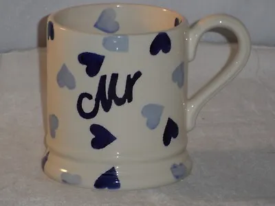 Buy Emma Bridgewater Pottery   Mr   Blue Hearts Mug 9.5cm High Good Condition • 9.99£