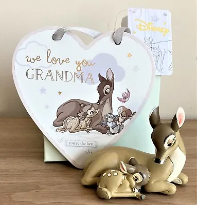 Buy DISNEY MAGICAL MOMENTS - BAMBI & MOTHER - MY LITTE ONE Figurine & Grandma Plaque • 22.99£