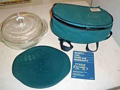 Buy Vintage Pyrex Portables 4 Piece 2 Qt Casserole Quarts Round Bowl With Lids • 25.60£