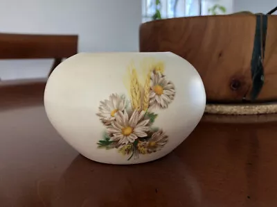 Buy Vintage Vase/rose Bowl Purbeck Ceramics Swanage England Daisy & Wheat Design • 4.99£