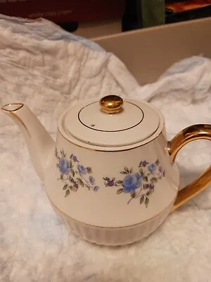Buy Vintage CHINA Teapot Blue Roses • 24.01£