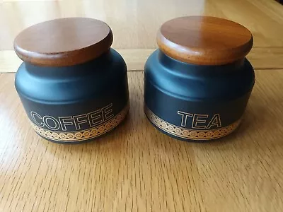 Buy Rare Vintage Hornsea Pottery Midas Tea And Coffee Storage Jars • 46£