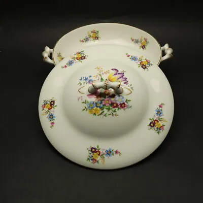 Buy Vegetable Dish English Bone China Derby Abbeydale Duffield With Lid Floral • 14.50£