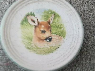 Buy Vintage Purbeck Pottery Decorative Plate Baby Deer, Faun  • 1.99£