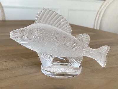 Buy Lalique France - Perch Fish Paperweight Figurine - Frosted Crystal - Signed • 85.78£