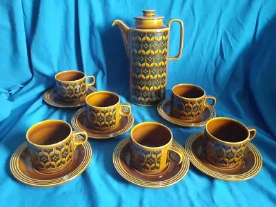 Buy Vintage Retro Brown Hornsea Heirloom Coffee Set- Pot & Cups • 24.99£
