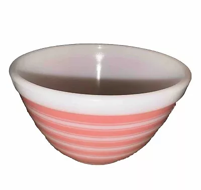 Buy Vintage RARE Pyrex 401 Pink & White Rainbow Stripes Mixing Bowl 1 1/2 Pt. • 55.98£