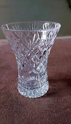 Buy Stourbridge  Led Crystal Cut Glass Vase Height 10cm • 12.50£