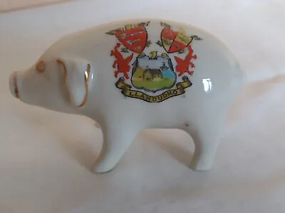 Buy Crested China Miniature Pig Unknown Manufacturer,9x5cm Llandudno Crest • 4.50£