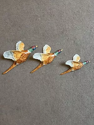 Buy BESWICK FLYING PHEASANTS ( Set Of 3) Perfect Condition • 180£