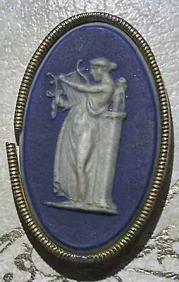 Buy Wedgwood Blue Jasperware Small Miniature Medallion, Late 1800s? • 25.99£