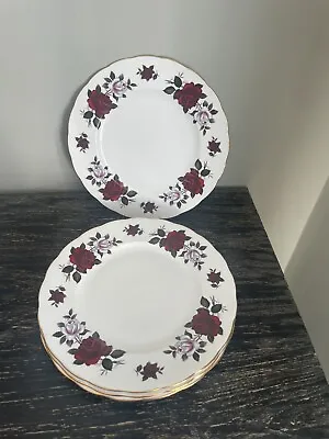 Buy Colclough Amoretta Bone China Dinner Plate Set Of 4  (vintage, Rose ) 26cm • 18£