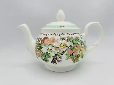 Buy St Michael M&S Floral Rose Blackberry Small Teapot Fine Bone China Vintage UK • 14.98£