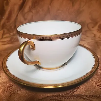 Buy Rare Vtg 1911‐1928 Vignaud Limoges-Cup And Saucer - Gold Design Trim -Excellent • 17.01£