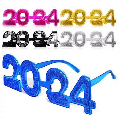 Buy 5pcs 2024 Glitter New Year's Eve Glasses - Party Eye Wear & Photo Booth Props-OW • 12.95£