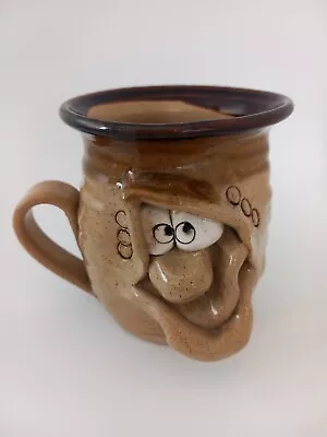 Buy Pretty Ugly Pottery Tea/Coffee  Mug / Cup With Face Handmade In Wales • 12£