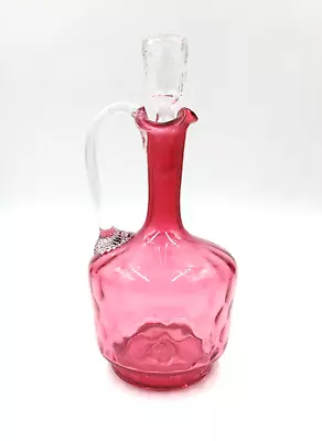 Buy Antique Victorian Cranberry Glass Decanter With Glass Stopper 23.8 Cm (9.4 ) • 35£