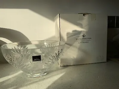 Buy Royal Doulton  Keswick Lead Crystal Bowl: 25cm / 10  With Stickers And Box. • 34.99£
