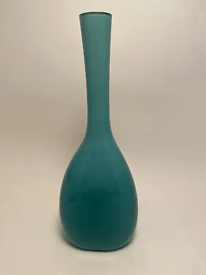 Buy Swedish Hand Blown ? Ekanes Blue Glass Vase Made In Sweden Label  • 15£
