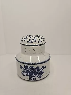 Buy Stonehenge  Midwinter Speckled Country Blue England Sugar Bowl W/ Lid HTF Rare • 38.43£
