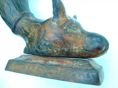 Buy Cast Iron Wolf's Head Rhyton Drinking Decor Vessel Cup Vintage/antique Bookend • 46.25£