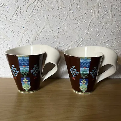 Buy 2 X Villeroy And Boch Abstract Fine China Mug Made In Luxembourg Rare  • 29.99£