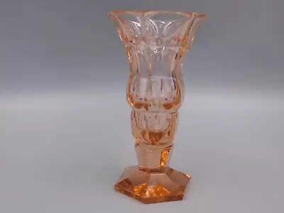 Buy Vintage Peach/pink 6  Glass Vase. • 9.99£