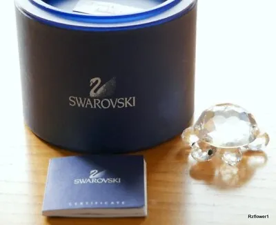 Buy Retired Swarovski Crystal Small Turtle Tortoise, 010033, Box, Cert, Block Logo • 20£