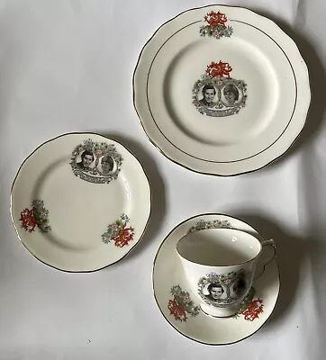 Buy Prince King Charles And Diana Wedding Cup & Saucer & Plate Queen Anne Bone China • 10£