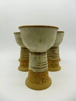 Buy St Keyne Cornwall Pottery Goblet / Candle Holder - Set Of 5 • 12.99£