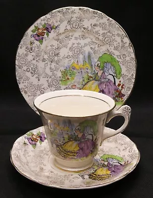 Buy Vintage James Kent Ltd  Lavender Lady  Trio - Cup, Saucer, Plate • 28.42£