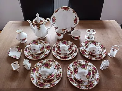 Buy Royal Albert Old Country Roses 31 Piece Coffee Set • 175£