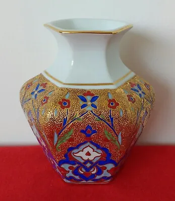 Buy Kutahya Porselen Turkish Porcelain Vase Hand Made Birsen Gilded Ottoman Motives • 24.99£