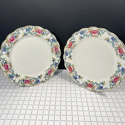 Buy X2 Booths Floradora Vintage Dinner Plates 10  25cm Excellent • 12£