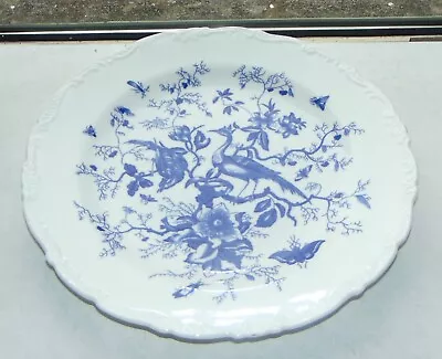 Buy Coalport Bone China Exotic Birds Cairo Blue Large Round Serving / Gateau Plate • 15£
