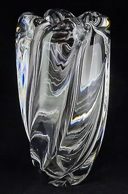 Buy Orrefors Vintage Art Glass Swirl Vase Heavy Signed • 56.68£