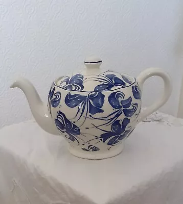 Buy Blue And White China Teapot - Orchid By Grindley 4-6 Cups Size • 15£