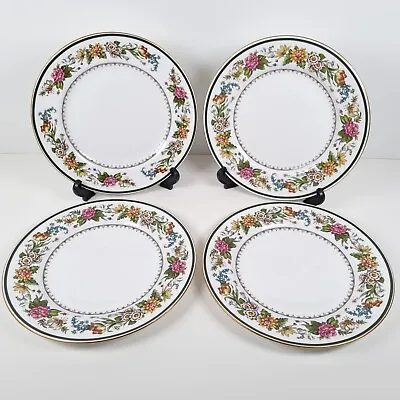 Buy Spode Tapestry Dinner Plates Floral 27cm Vintage Fine Bone China England X 4 • 45.18£