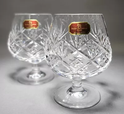 Buy Pair Of Doulton International Crystal Cut Hellene Brandy Glasses • 24.90£