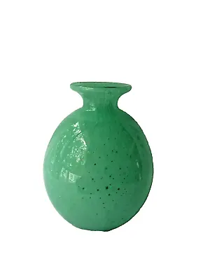 Buy Glass Studio Mouth Blown Green Vase 6  Tall • 15.84£