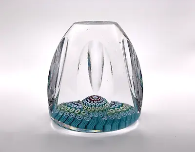 Buy Whitefriars Patt.No P5 Full Lead Crystal Finger Cut Millefiori Glass Paperweight • 75£