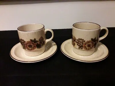 Buy 2 Poole Pottery Thistlewood Cups And Saucers • 9£